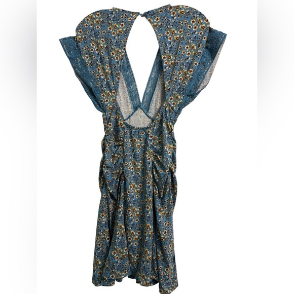 Floral Blue Dress by Free People S - Picture 2 of 4